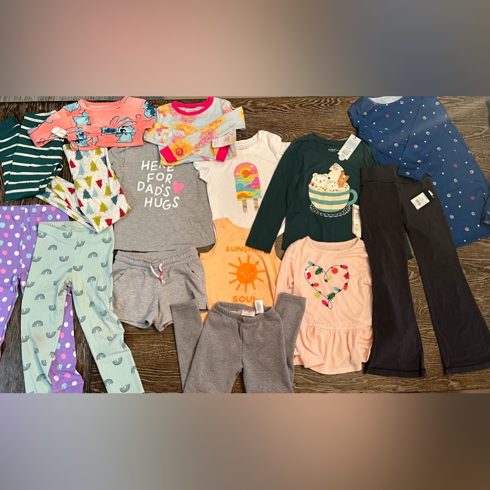 Size 4/5 summer clothes matching set girls clothes bundle